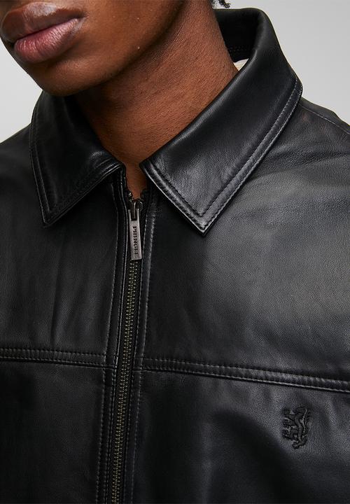 Pringle of Scotland - Douglas Leather Jacket - Black