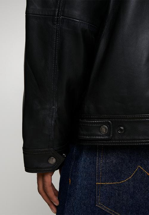 Pringle of Scotland - Douglas Leather Jacket - Black