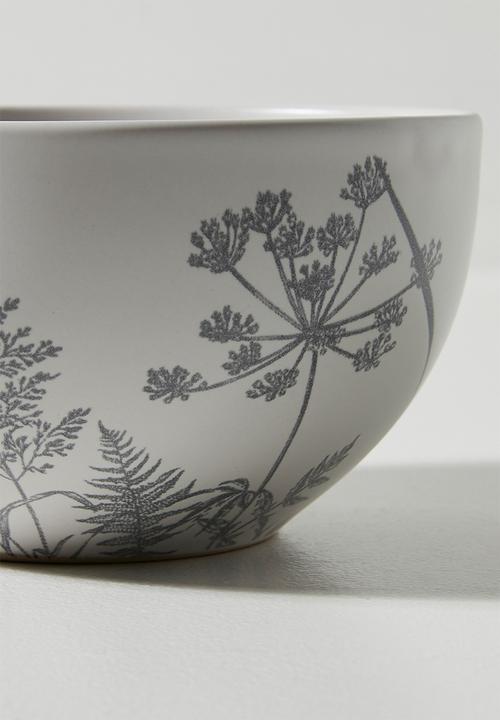 Excellent Houseware - Flora bowl set of 4 - Grey