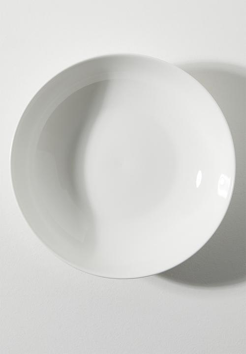 Excellent Houseware - Sia porcelain pasta bowl set of 4 - White