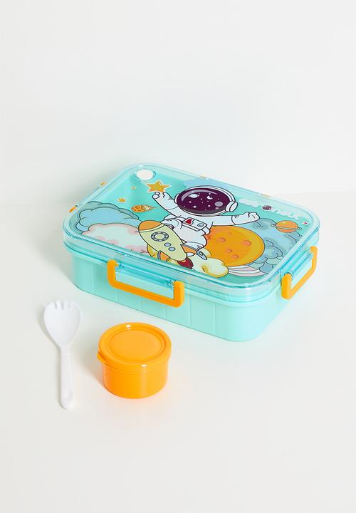 Pop Candy - Astronaut lunchbox - aqua blue/multi