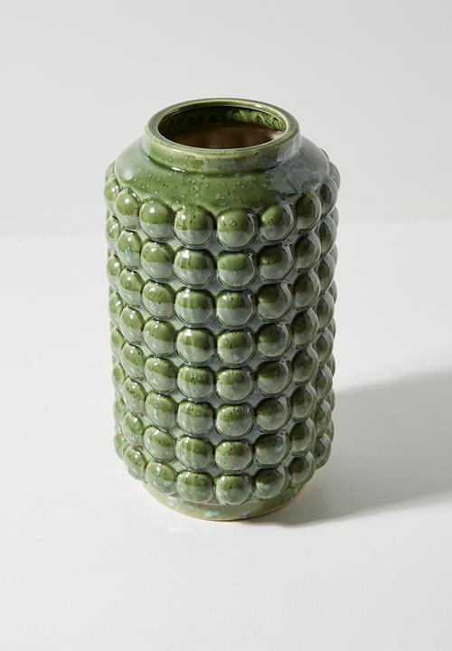 H&S - Bobble ceramic vase - Olive