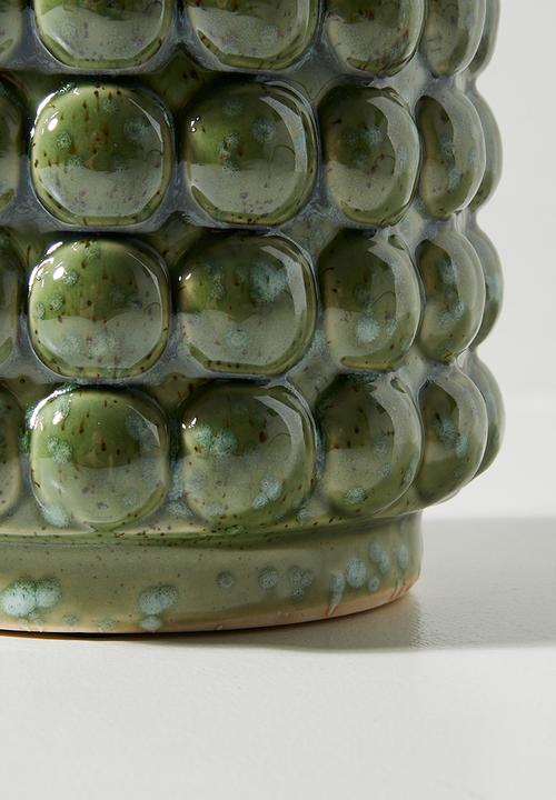 H&S - Bobble ceramic vase - Olive
