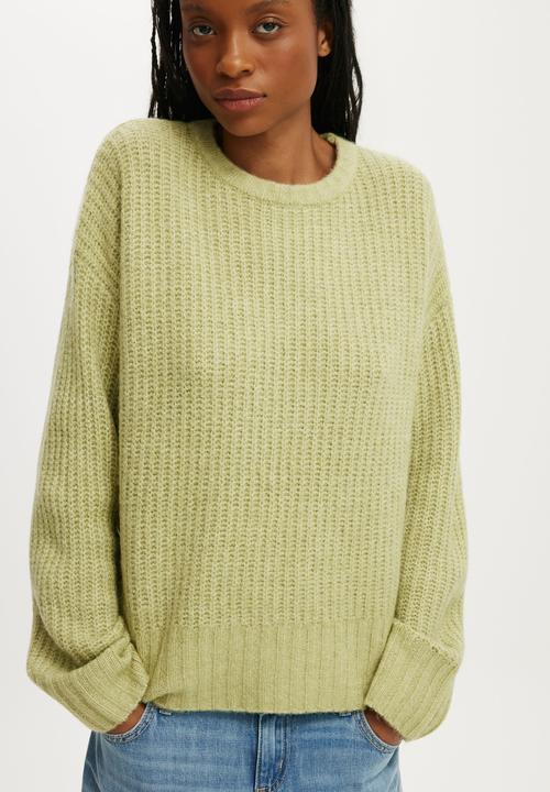 Cotton On - Luxe Crew Neck Sweater - Lofty Pixie Green