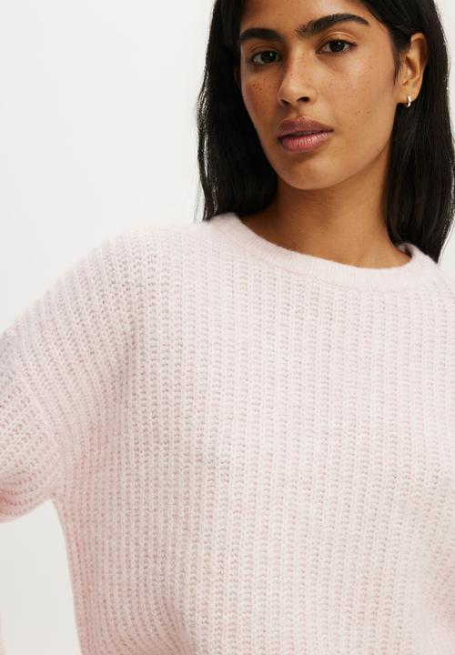 Cotton On - Luxe Crew Neck Sweater - Lofty Soft Pink