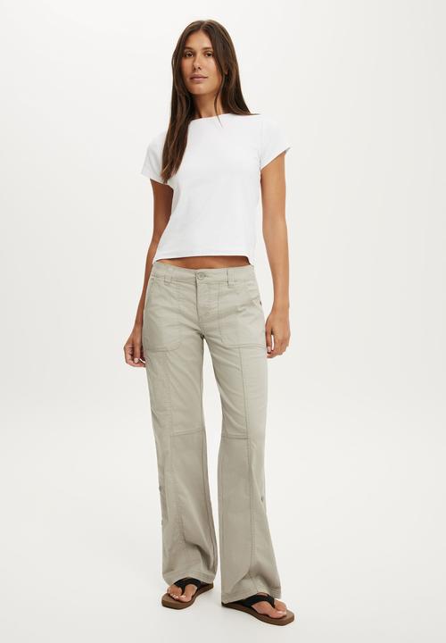Cotton On - Lexi low rise utility pant - frosted slate 