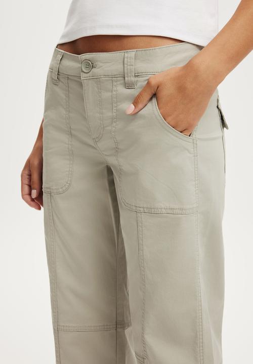 Cotton On - Lexi low rise utility pant - frosted slate 