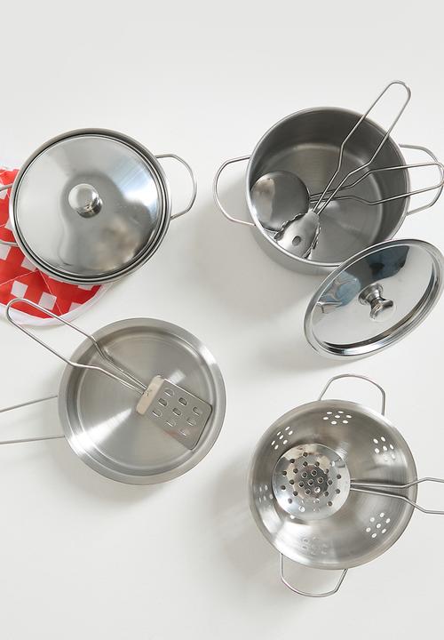 Pop Candy - Kids cookware play set - silver