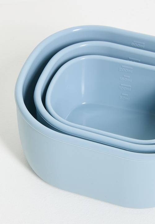 Pop Candy - 3 piece silicone container - serenity blue