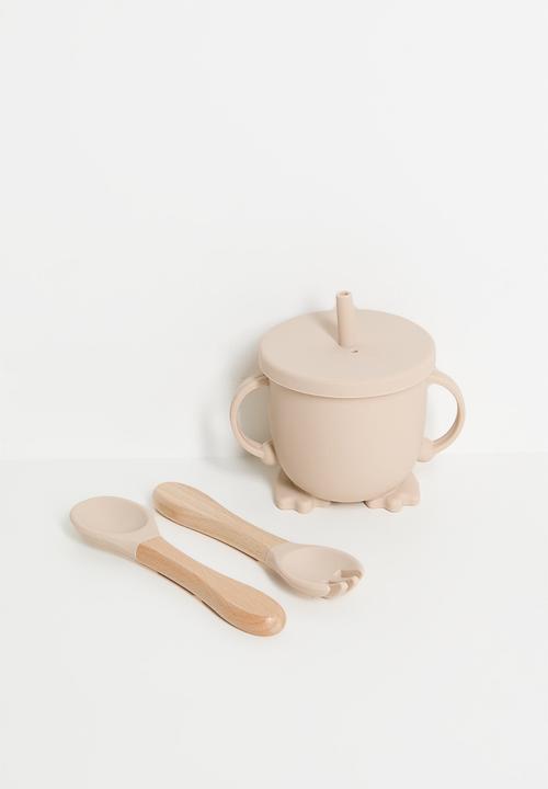 Pop Candy - Silicone baby tableware - light brown