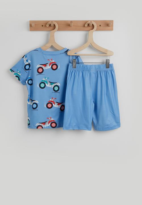 Pop Candy - Motorbike aop pj set - blue