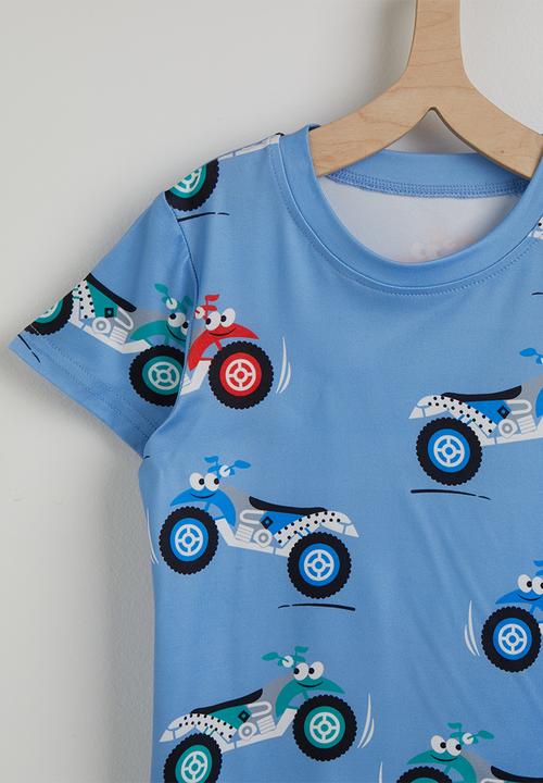 Pop Candy - Motorbike aop pj set - blue