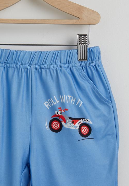 Pop Candy - Motorbike aop pj set - blue