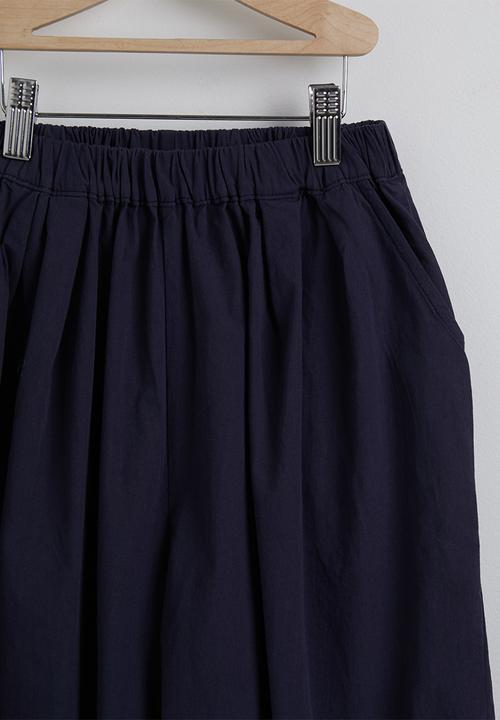 Pop Candy - Capped sleeve blouse with wide leg pants - ink