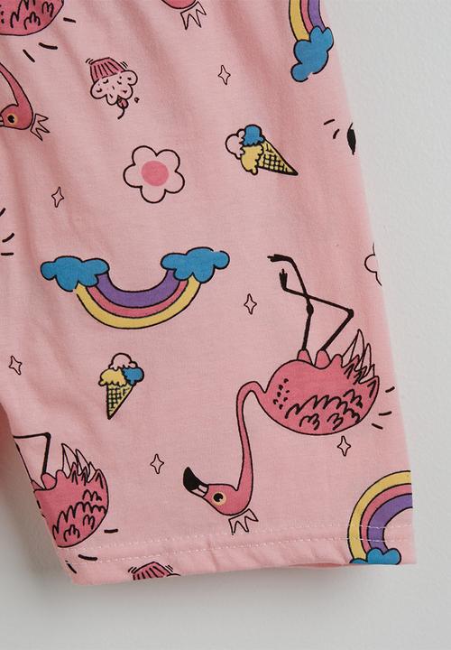 Pop Candy - Frilled sleeve pj set - pink/flamingo