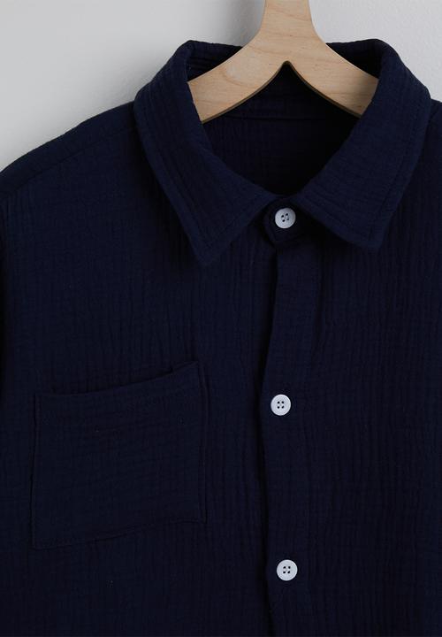 Pop Candy - Cropped shirt and shorts - navy