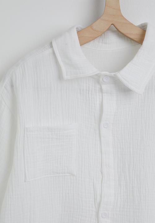 Pop Candy - Cropped shirt with shorts - white