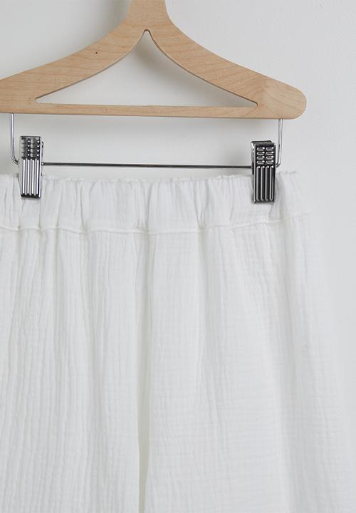 Pop Candy - Cropped shirt with shorts - white