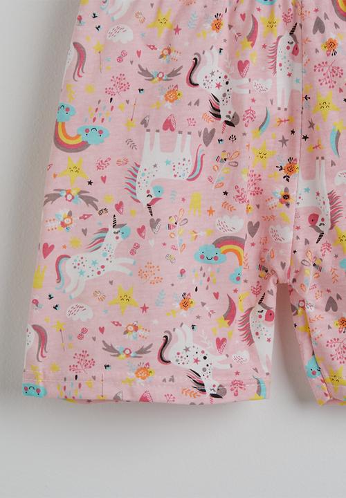 Pop Candy - Frilled sleeve pj set - white/pink/unicorn