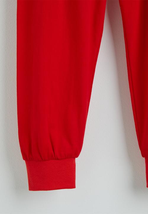 Pop Candy - Long sleeve pj set - red stripe/red