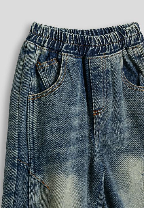 Pop Candy - Panelled stone wash jeans - blue