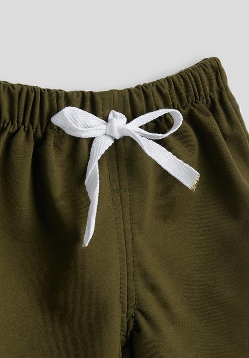 Pop Candy - Rolled cuff shorts - dark olive