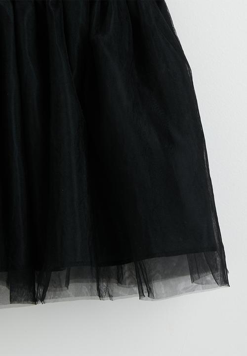 Pop Candy - Bow embellished sweatshirt with tulle skirt - grey/black