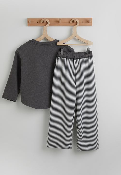 Long pj set - grey multi