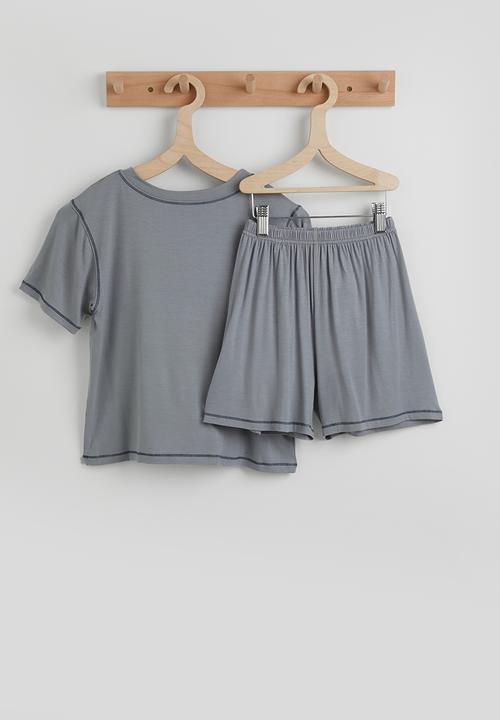 Pop Candy - Short pj set - grey