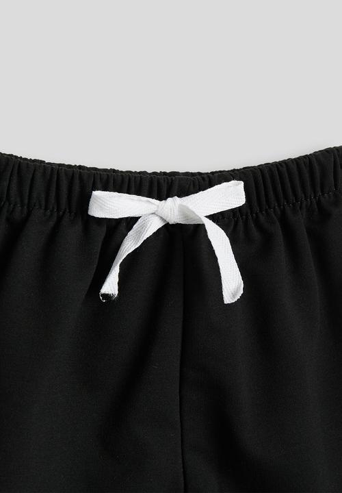 Pop Candy - Rolled cuff shorts - black