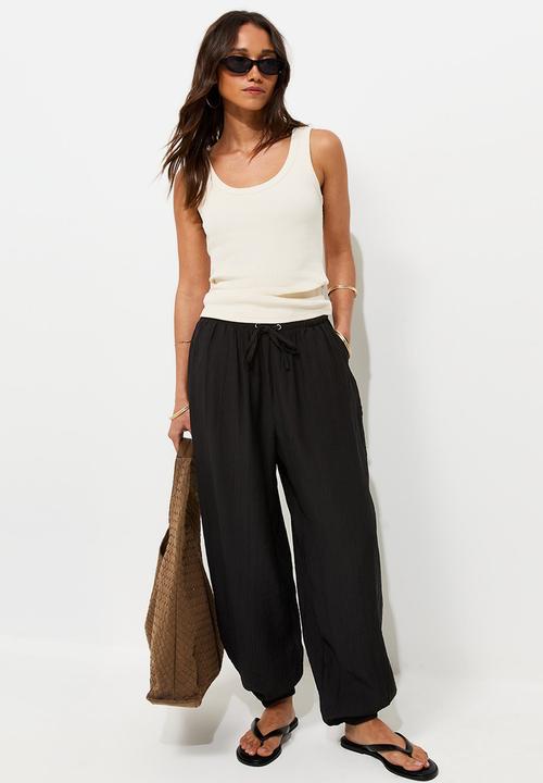 New Look - Kendall crinkle balloon trouser - black