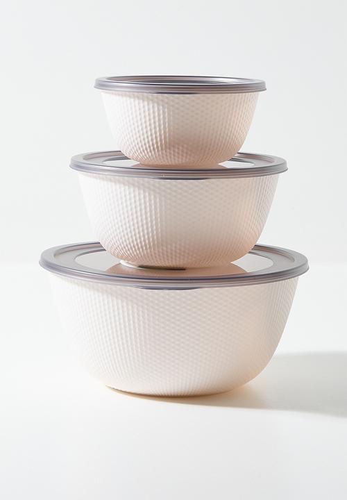 Lope food storage set of 3 - White
