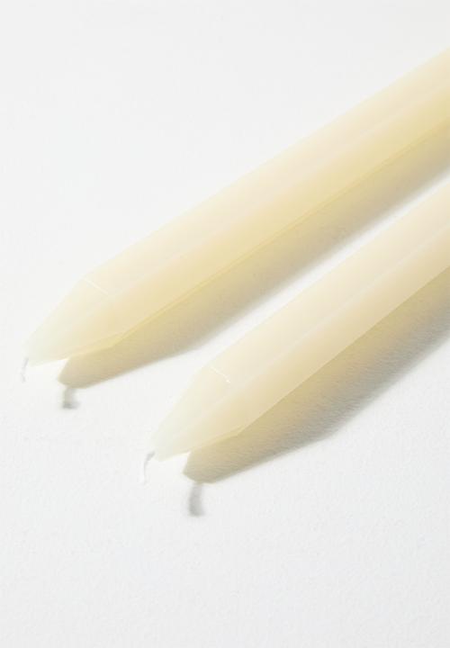 H&S - Dinner candle set of 2 - Ivory