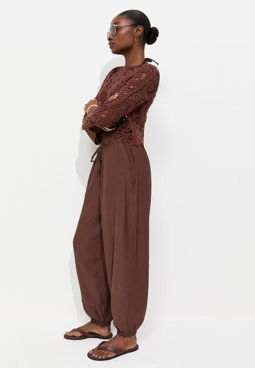 New Look - Kendall crinkle balloon trouser - mink
