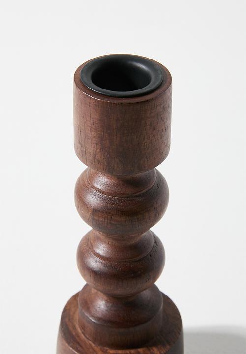 H&S - Indie wooden candle holder - Natural