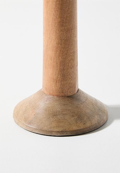 H&S - Contempo wood candle holder large - natural