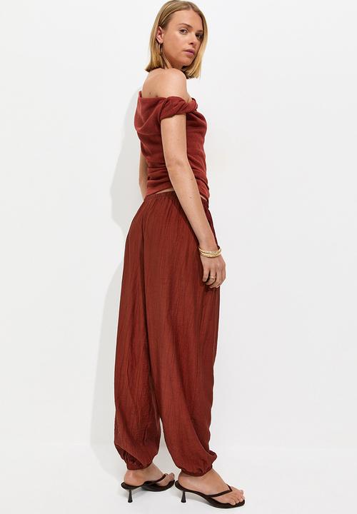 New Look - Kendall crinkle balloon trouser - rust