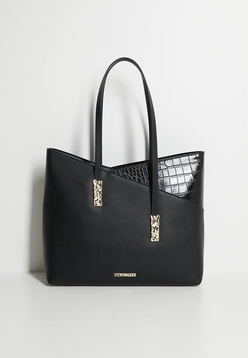 Steve Madden - Beliot-C  mini tote bag-black/gold