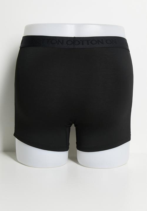 Cotton On - 3 Pack Mens Comfort Stretch Boxer Brief - Black