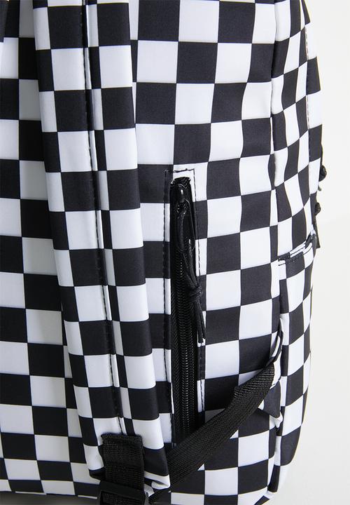Pop Candy - Large patch pocket backpack - black checkboard