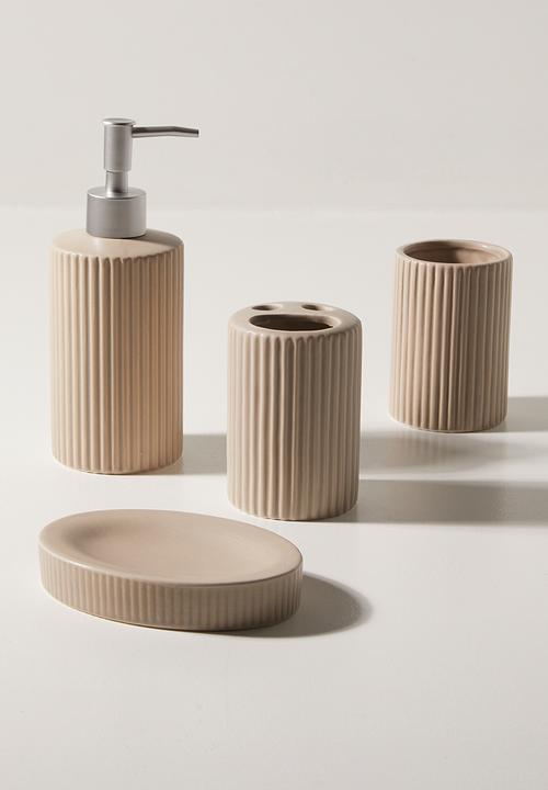 Bathroom Solutions - Molly Bathroom Accessory set of 4 -Taupe
