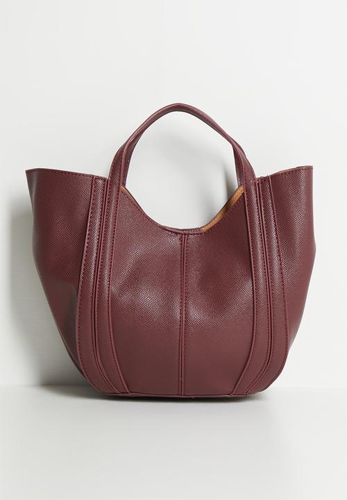 Tessa Design - Amaris Top Handle Crossbody Bag - Burgundy