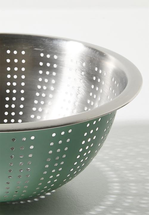Excellent Houseware - Vevo stainless steel colander - Sage