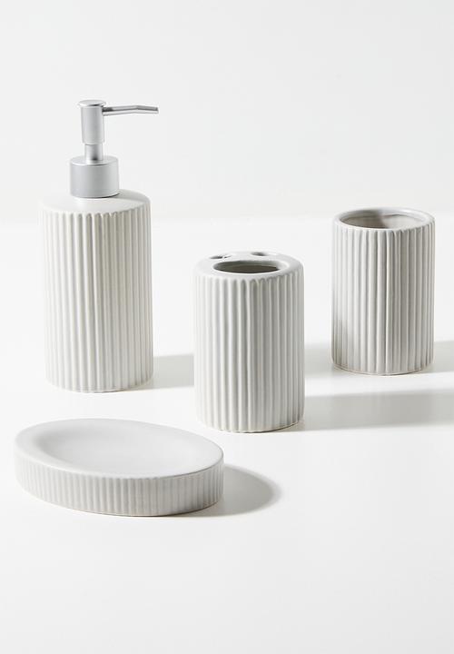 Bathroom Solutions - Molly Bathroom Accessory set of 4 -Grey