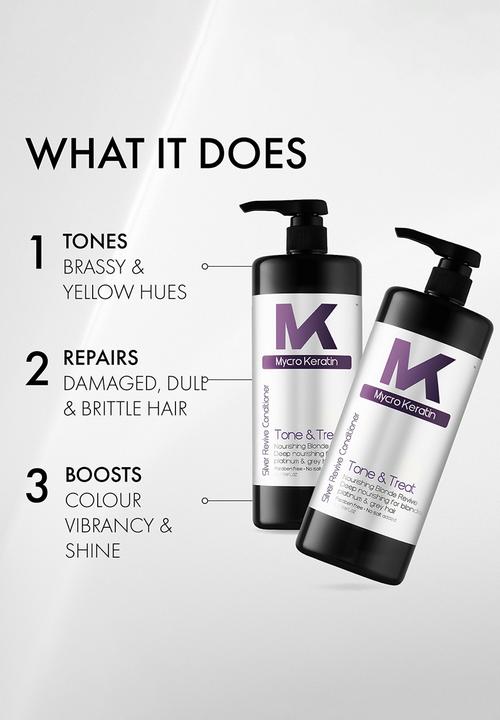 Mycro Keratin - Tone and Treat Silver Conditioner 1L