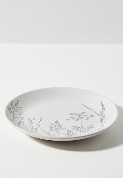 Excellent Houseware - Flora side plate set of 4 - Grey