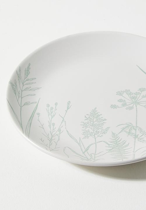 Excellent Houseware - Flora side plate set of 4 - Green