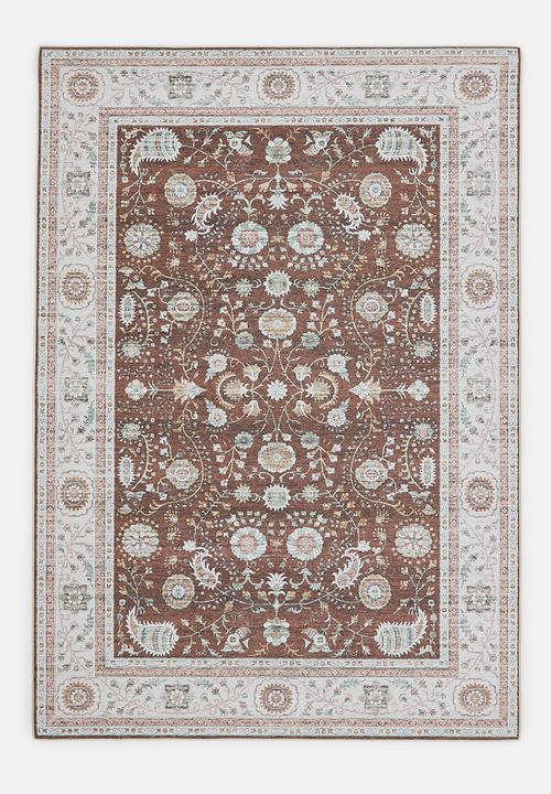 Saira Floral Rug Rust