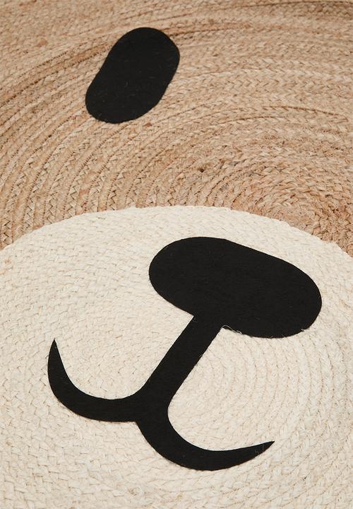 H&S - Round Jute Teddy Rug 120cm - neutral