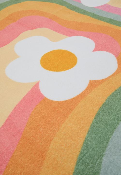 Pop Candy - Psychedelia floral pattern mat - multi